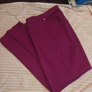 Ruby Rd. Women's Straight Leg Pants - Burgundy